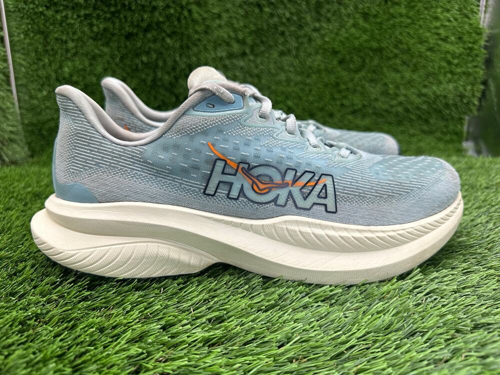 Hoka One One Mach 6 1147790-CLRSS Athletic Sneaker Men 8.5D Blue Jacquard Sports